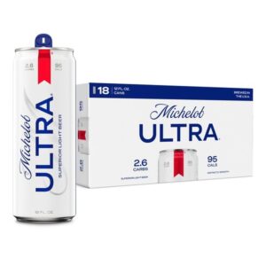 Michelob ULTRA Superior Light Beer 18 Cans 12 fl oz